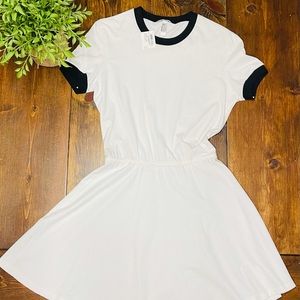 American Apparel ringer white t-shirt dress size L